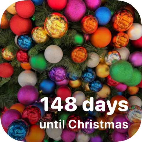 Christmas countdown canvas with a festive countdown.