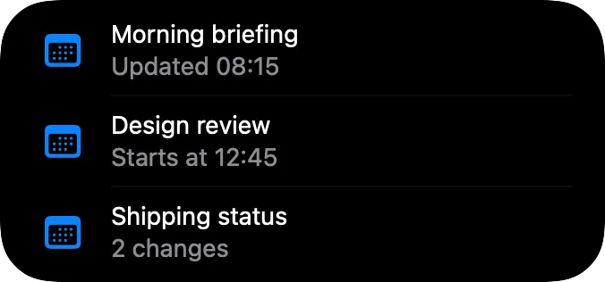 A medium widget showing dividers separating row-like content.