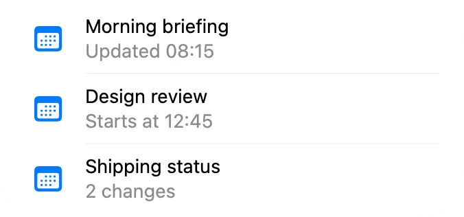 A medium widget showing dividers separating row-like content.