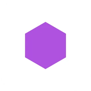 A small widget showing a hexagon shape.