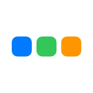 A small widget showing three rounded squares arranged horizontally.