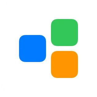 A small widget showing rounded squares in a nested horizontal and vertical stack.