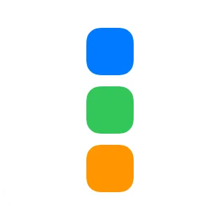 A small widget showing three rounded squares arranged vertically.