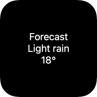 A small widget showing multiline text aligned to the center.