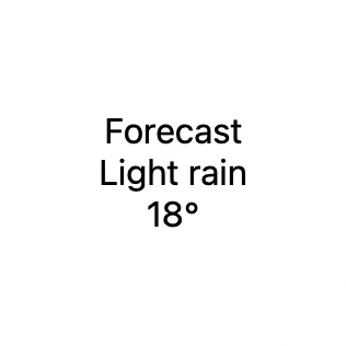 A small widget showing multiline text aligned to the center.