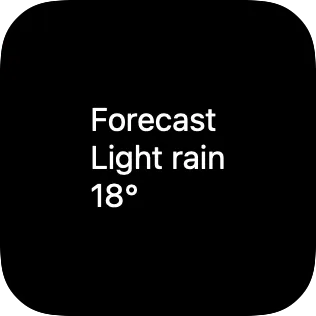 A small widget showing multiline text aligned to the leading edge.