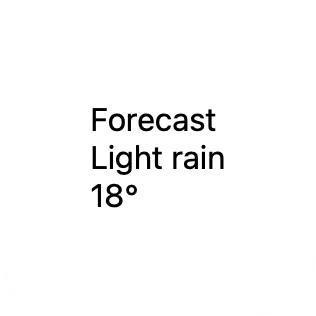 A small widget showing multiline text aligned to the leading edge.