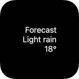 A small widget showing multiline text aligned to the trailing edge.