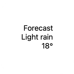 A small widget showing multiline text aligned to the trailing edge.