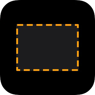 A small widget showing a dashed border around a rectangular surface.