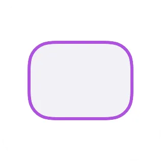 A small widget showing a border following rounded corners.