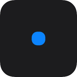 A small widget showing a blue marker centered inside a pale frame area that fills the available widget space.