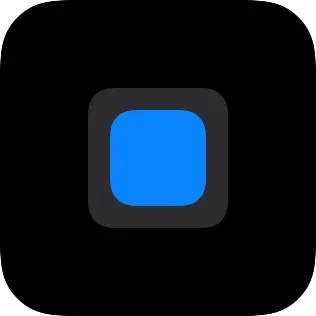A small widget showing a blue rounded square centered over its reference position.