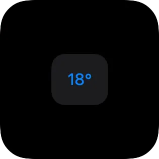 A small widget showing text with equal padding on each side of its background.