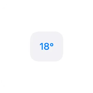 A small widget showing text with equal padding on each side of its background.