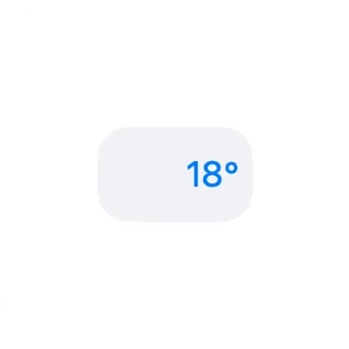 A small widget showing text with more leading padding than trailing padding.